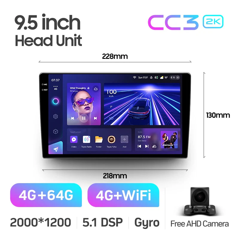 9" & 10.2" Universal DIN2 CC3 / 9.5" & 10.36" CC3 2K - Image 11