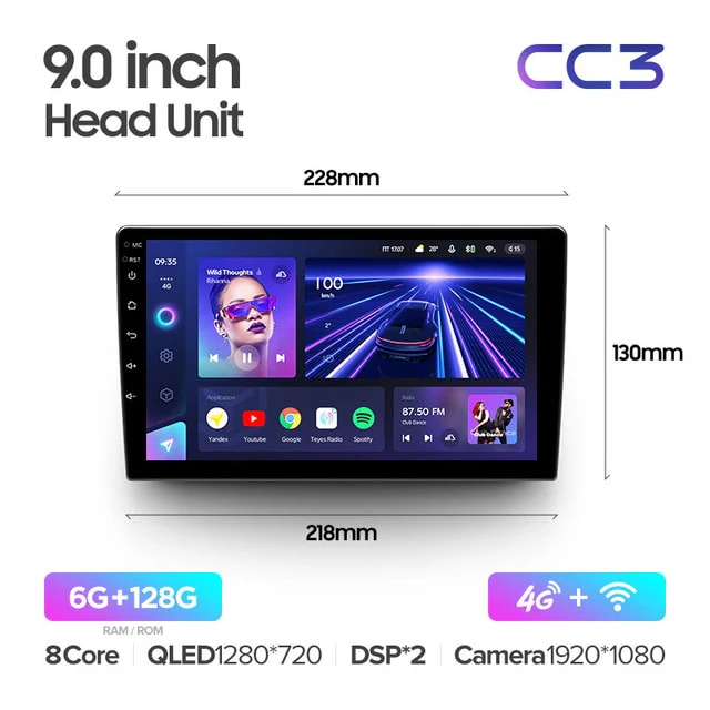 9" & 10.2" Universal DIN2 CC3 / 9.5" & 10.36" CC3 2K - Image 6