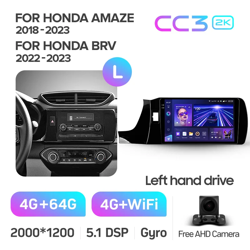 Honda Amaze (2018-2023) / Honda BRV (2022-2023) Left Hand Drive - Image 6