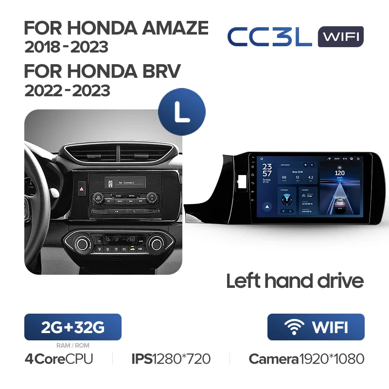 Honda Amaze (2018-2023) / Honda BRV (2022-2023) Left Hand Drive - Image 9