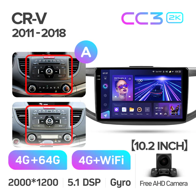 Honda CR-V CRV 4 RM RE (2011-2018) 10.2" Screen - Image 10