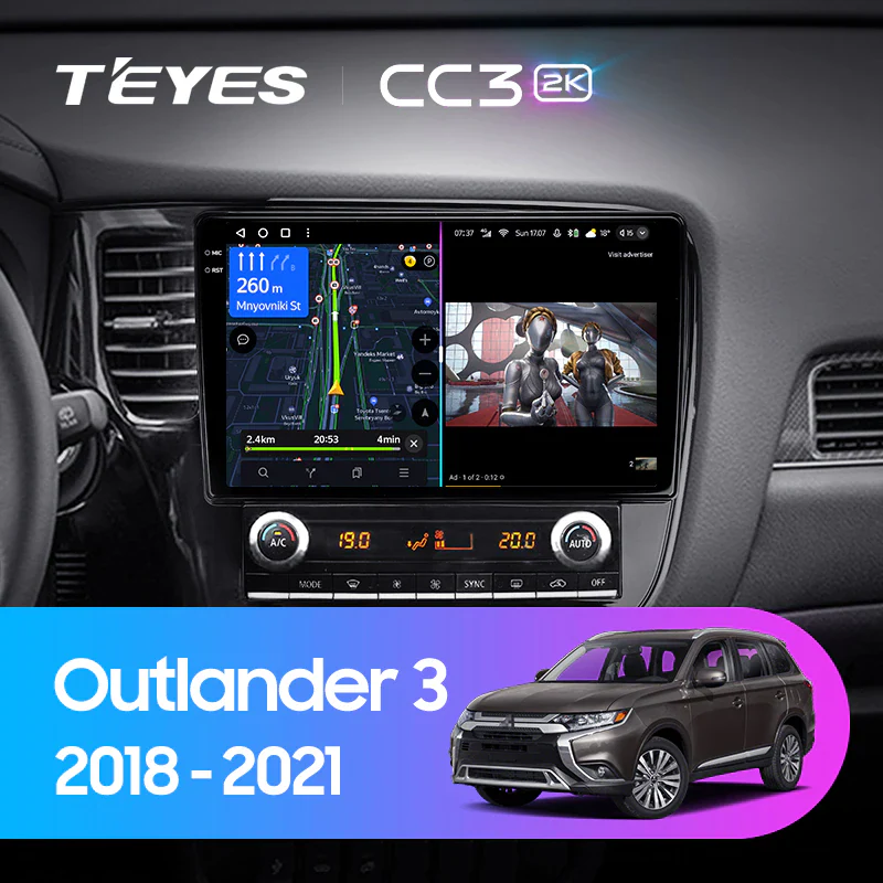 Mitsubishi Outlander 3 III GF0W GF0W GG0W (2018-2021) Left Hand Drive