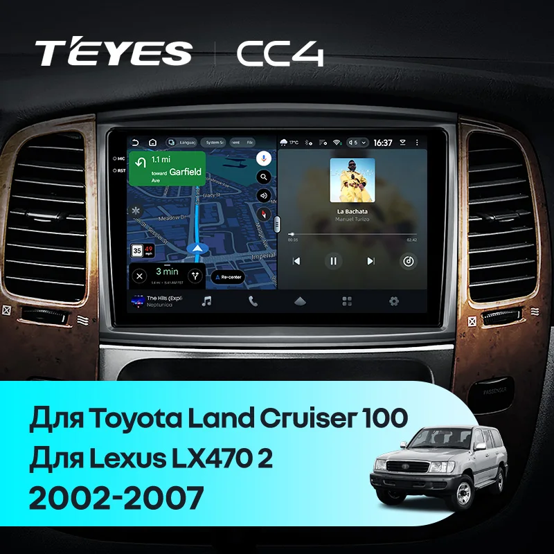 Toyota Land Cruiser LC 100 For Lexus LX470 J100 2 II 2002 - 2007
