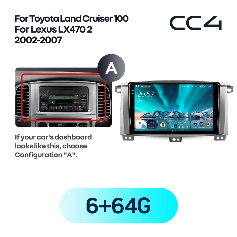 Toyota Land Cruiser LC 100 For Lexus LX470 J100 2 II 2002 - 2007 - Image 6