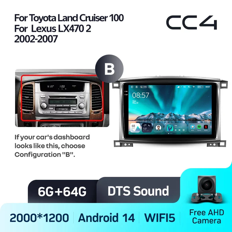 Toyota Land Cruiser LC 100 For Lexus LX470 J100 2 II 2002 - 2007 - Image 8