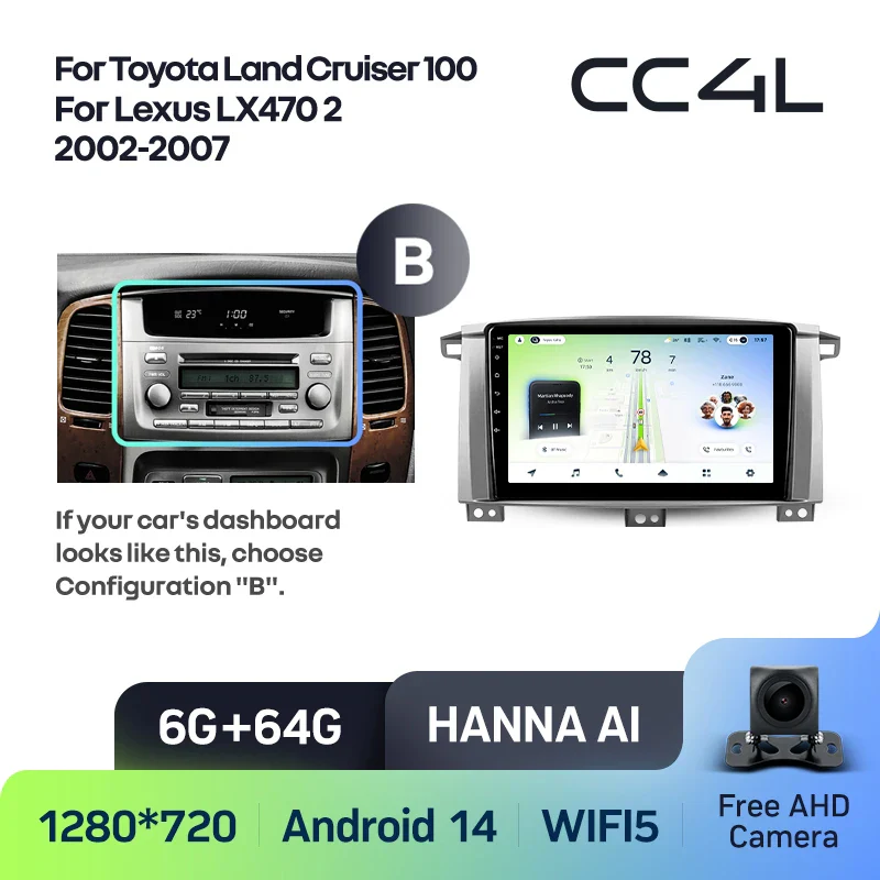 Toyota Land Cruiser LC 100 For Lexus LX470 J100 2 II 2002 - 2007 - Image 9