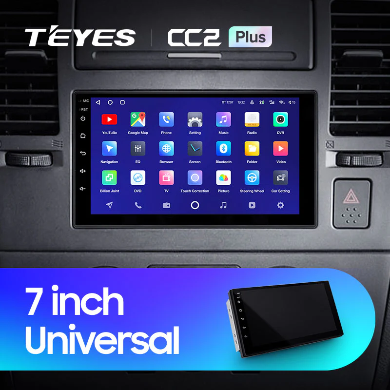 7" Universal CC2 PLUS for Mazda, Almera, Toyota, Volkswagen, Nissan, Kia, Qashqai & Peugeot