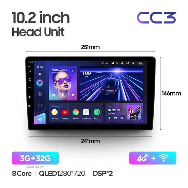 9" & 10.2" Universal DIN1 CC3 / CC3 2K - Image 5