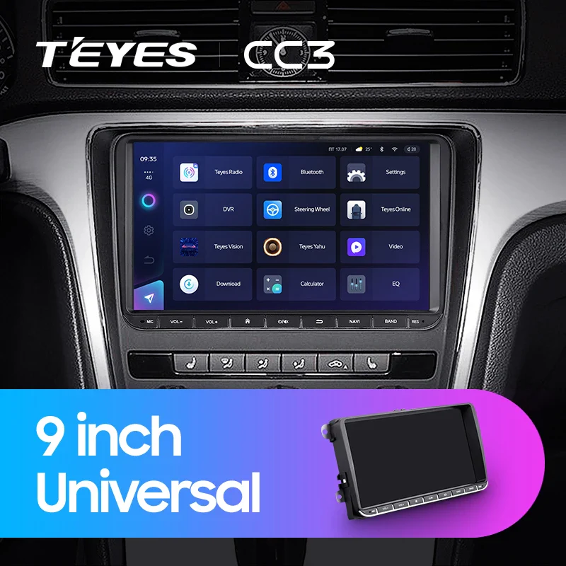 9" Universal Volkswagen Bora Golf 6 Passat Scirocco Sharan Touran Amarok / Skoda Octavia Fabia 2